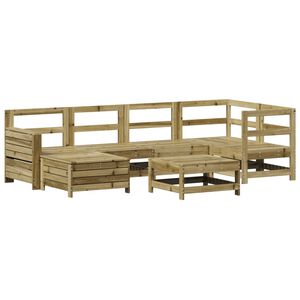 vidaXL 7 Piece Garden Sofa Set Impregnated Wood Pine