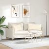 vidaXL Sofa Pillows 2 pcs Cream 80 x 40 cm Corduroy Fabric