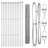 vidaXL Hexagonal Fence Ground Fix 25 x 1.2 m Galvanised Steel Silver
