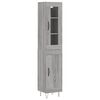 vidaXL Highboard Grey Sonoma 34,5x34x180 cm Engineered Wood