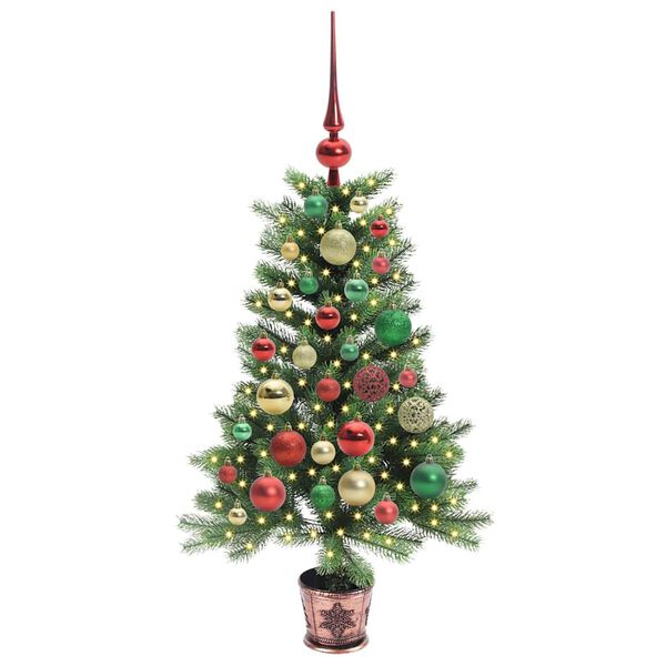 vidaXL Christmas Tree with 150 LEDs with Stand Green 90 cm PE