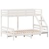 vidaXL Bunk Bed without Mattress 90x200/140x200 cm White Solid Wood