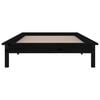 vidaXL LED Bed Frame without Mattress Black 100x200 cm Solid Wood