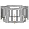vidaXL Dog Gate with Stands 6 pcs Grey Sonoma 80 x 80 cm