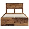 vidaXL Bed Frame with Headboard Old Wood 120 x 200 cm Solid Pine Wood