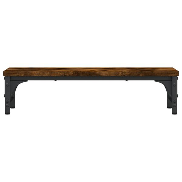 vidaXL Monitor Stand Smoked Oak 55x23x14 cm Engineered Wood