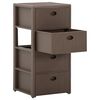 vidaXL 4-Drawer Chest Taupe 40x40x80 cm
