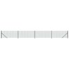 vidaXL Wire Mesh Fence with Flange Green 1.1x10 m