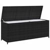 vidaXL Garden Storage Box Black 150x50x60 cm Poly Rattan