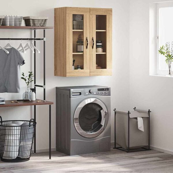 vidaXL Wall Mounted Cabinet Sonoma Oak 69.5x34x90 cm Engineered Wood