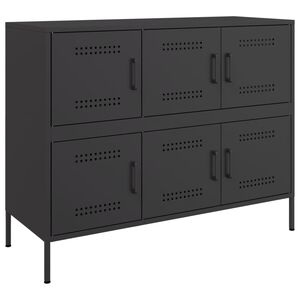 vidaXL Sideboard Black 100.5x39x79 cm Steel