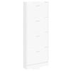 vidaXL Shoe Cabinet White 59x17x150 cm Engineered Wood