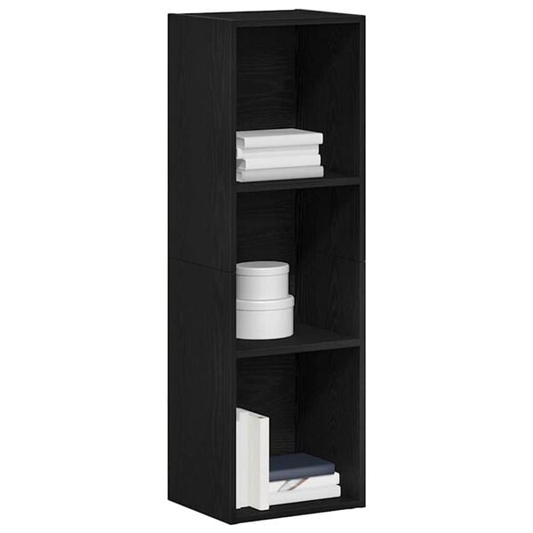 vidaXL Bookcase Black Oak 36x30x114 cm Engineered Wood