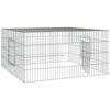 vidaXL Rabbit Cage 110x110x55 cm Galvanised Iron