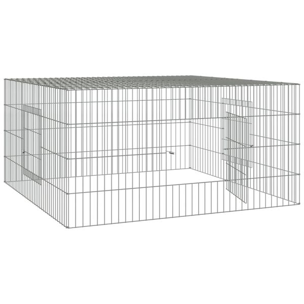 vidaXL Rabbit Cage 110x110x55 cm Galvanised Iron