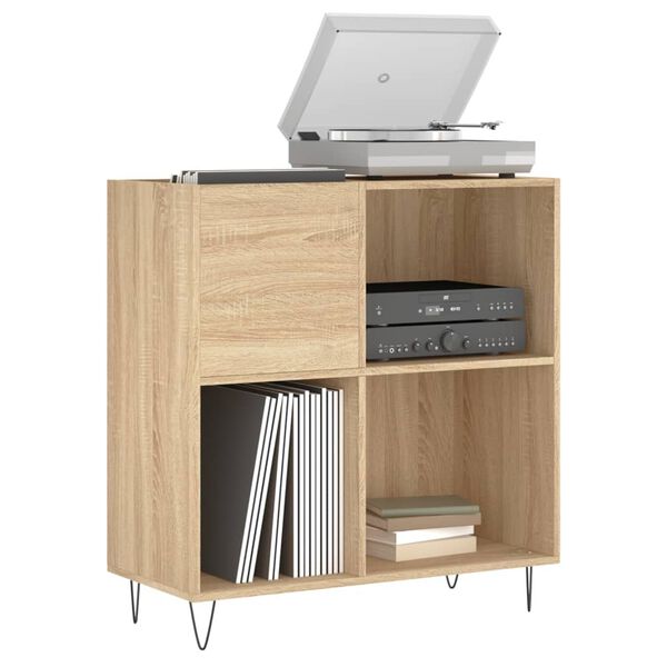 vidaXL Record Cabinet Sonoma Oak 84.5x38x89 cm Engineered Wood