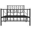 vidaXL Metal Bed Frame without Mattress with Footboard Black 100x200cm