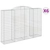 vidaXL Arched Gabion Baskets 6 pcs 300x50x200/220 cm Galvanised Iron