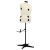 vidaXL Adjustable Dress Form Female Cream L Size 44-50