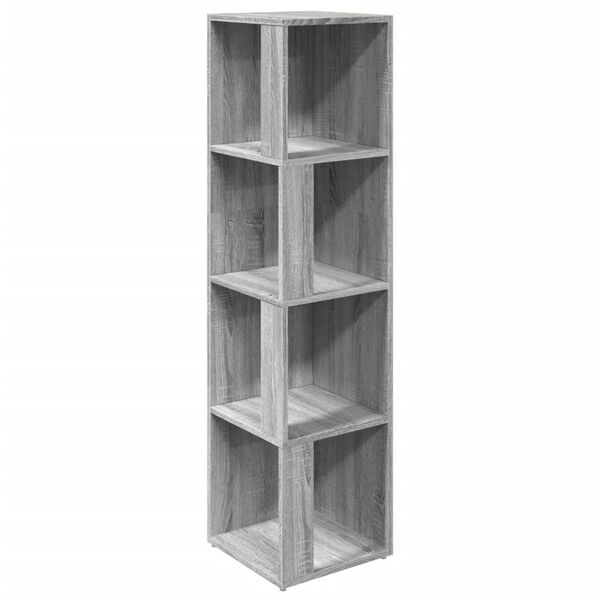 vidaXL Corner Cabinet Grey Sonoma 33x33x132 cm Engineered Wood