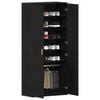 vidaXL Shoe Cabinet Black Oak 80 x 39 x 178 cm Engineered Wood