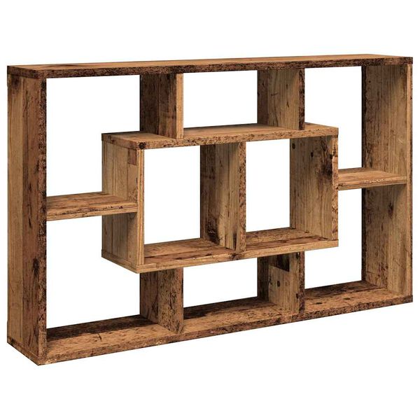 vidaXL Wall Shelf Old Wood 85x16x52.5 cm Engineered Wood