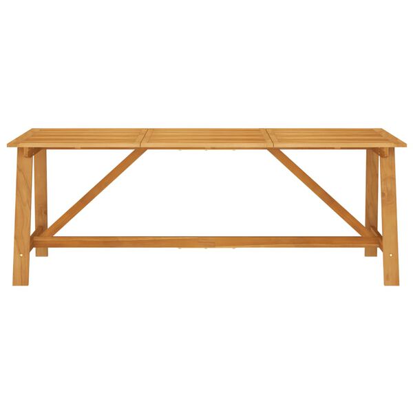 vidaXL Garden Dining Table 206x100x74 cm Solid Acacia Wood