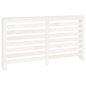 vidaXL Radiator Cover White 153x19x84 cm Solid Wood Pine