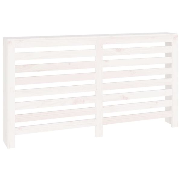 vidaXL Radiator Cover White 153x19x84 cm Solid Wood Pine