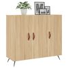 vidaXL Sideboard Sonoma Oak 90x34x80 cm Engineered Wood