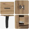 vidaXL Highboard with Drawer Artisan Oak 69.5 x 34 x 180 cm