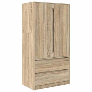 vidaXL Cabinet with Door Sonoma Oak 79.5 x 49 x 156 cm Engineered Wood