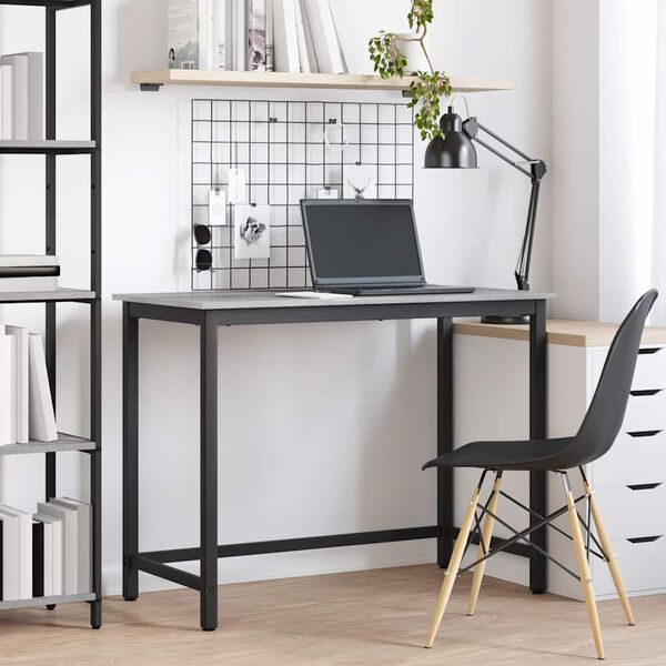 vidaXL Table Grey Sonoma 80 x 50 x 76.5 cm Engineered Wood and Steel
