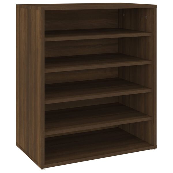 vidaXL Shoe Cabinet Brown Oak 60x35x70 cm Engineered Wood