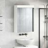vidaXL Bathroom Mirror Cabinet with Door TULUM White 60 x 16.5 x 78 cm