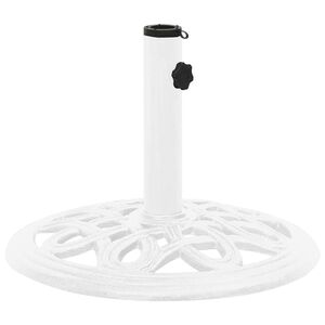 vidaXL Umbrella Base | White | Cast iron | 40 cm x 32 cm | Decorative Design