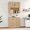 vidaXL Highboard Sonoma Oak Engineered Wood