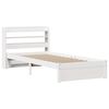 vidaXL Bed Frame with Headboard without Mattress White 100x200 cm