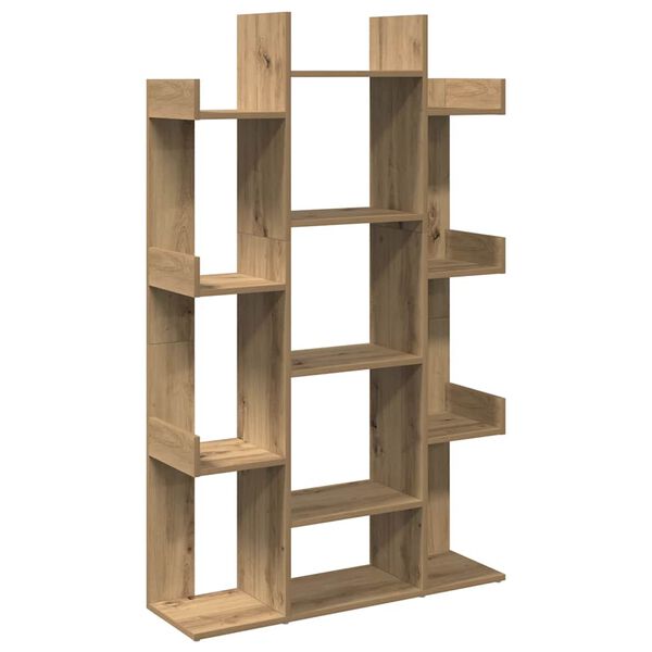 vidaXL Book Cabinet Artisan Oak 86x25.5x140 cm Engineered Wood