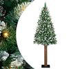 vidaXL Slim Christmas Tree Green 210 cm PVC and Solid Pine wood
