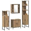 vidaXL Bathroom Furniture Set with Shelf 4 pcs Brown Engineered wood