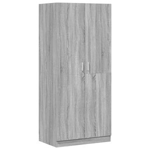 vidaXL Wardrobe Grey Sonoma 80x50x180 cm Engineered Wood