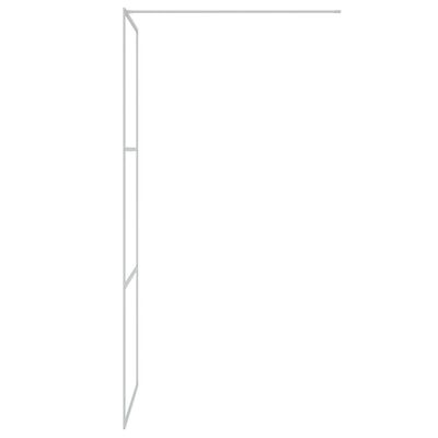 vidaXL Walk-in Shower Wall Silver 80x195 cm Clear ESG Glass