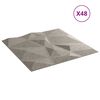 vidaXL Wall Panels 48 pcs Concrete Grey 50x50 cm XPS 12 m&sup2; Diamond