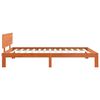 vidaXL Bed Frame with Headboard Wax Brown 90 x 190 cm Solid Pine Wood