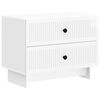 vidaXL Bedside Cabinet High Gloss White 62 x 34.5 x 47.5 cm