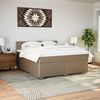 vidaXL Box Spring Bed with Mattress Cappuccino 180x200 cm Faux Leather