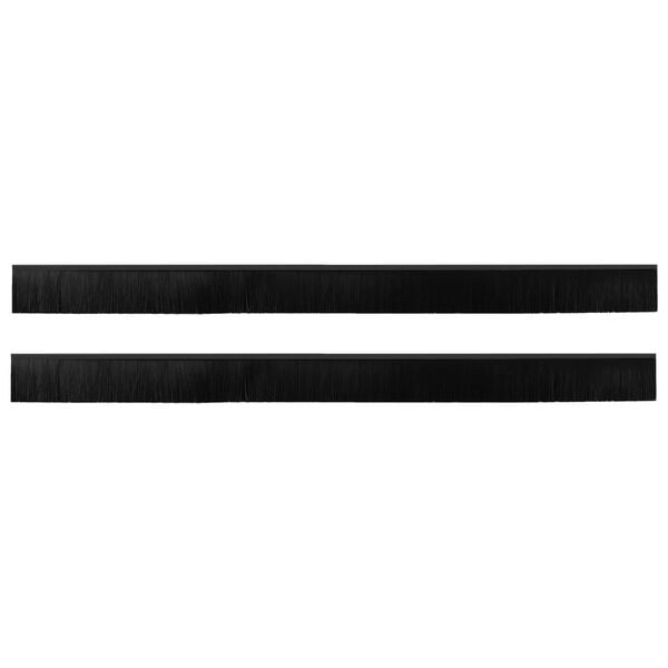 vidaXL Self-adhesive Door Brush Seals 2 pcs Black 100 cm