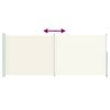 vidaXL Patio Retractable Side Awning 200x500 cm Cream