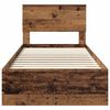 vidaXL Bed Frame with Headboard Old Wood 90 x 190 cm Engineered Wood
